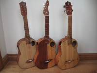 Trio of Singing Wood tenor ukuleles - Click to view all images in the photo album No Image